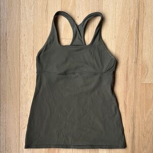 Lululemon Athletica Green Fitted Sleeveless Tank Top